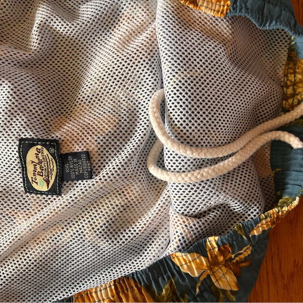 Tommy Bahama Blue and Yellow Floral Swim Shorts Size xxl🌴host pick🌴 - Picture 3 of 4